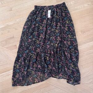 American Eagle Outfitters Black Floral Maxi Skirt